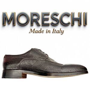 Moreschi Men’s Brown Peccary Split Toe Dress Shoes Size 10 D EU 9 Made in Italy